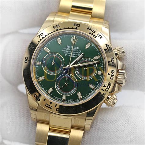 rolex full gold green dial|Rolex oyster perpetual green gold.